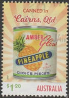 AUSTRALIA - USED - 2024 $1.20 Nostalgic Tinned Fruit Labels - Amber Glow Pineapple - Cairns, Queensland - Gebraucht