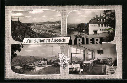 AK Trier, Gaststätte Zur Schönen Aussicht, Markusberg, Ortsansicht Aus Der Vogelschau  - Trier