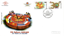 Indonesia 1997, 30 Years Of ASEAN, FDC - Indonésie