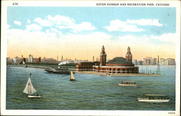 71451511 Chicago_Illinois Outer Harbor And Recreation Pier Boat Steamer - Other & Unclassified