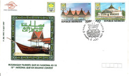 Indonesia 1997, 18th National Qur'an Reading Contest, FDC - Indonésie
