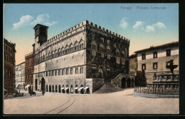 Cartolina Perugia, Palazzo Comunale  - Perugia