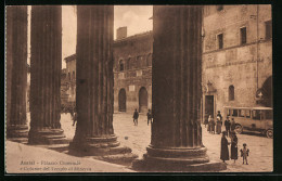 Cartolina Assisi, Palazzo Comunale E Colonne Del Templo Di Minerva  - Otros & Sin Clasificación