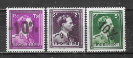 724B/F**  Leopold III Col Ouvert Surchargé -10% - Série Complète - MNH** - LOOK!!!! - 1946 -10%
