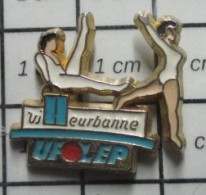 713M Pin's Pins / Beau Et Rare / SPORTS / GYMNASTIQUE VILLEURBANNE UFOLEP - Athlétisme