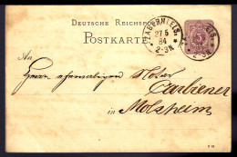ENTIER POSTAL DE ZABERN I Els - SAVERNE - 1886 - POUR MOLSHEIM - Covers & Documents