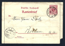 CARTE LETTRE - ENTIER POSTAL - GANZSACHE - 1898 - HUNSPACH POUR ROTHAU -  - Covers & Documents