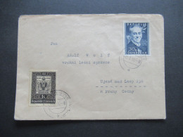 Österreich 1950 / 1951 Michel Nr.958 Und Nr.950 MiF Leoben Göss In Die CSR Gesendet - Lettres & Documents
