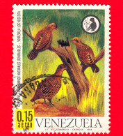 VENEZUELA - Usato - 1968 - Conservazione Delle Risorse Naturali - Uccelli - Odontophorus Gujanensis - 0.15  P. Aerea - Venezuela
