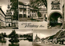 72948046 Herzberg Harz Schlossturm Schloss Innenhof Eingangstor Markt Juessee  H - Herzberg