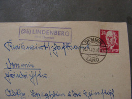 Demin Landpopst  Brief 1949  Ort  Lindenberg - Covers & Documents