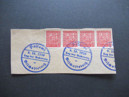 3.Reich Sudetenland Briefstück Mit Befreiungsstempel Postamt Bischofteinitz Sudetenland Tag Der Befreiung 9.10.1938 - Sudetenland