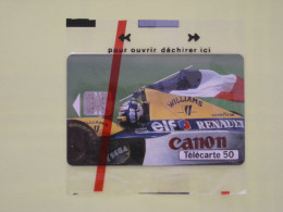 RENAULT WILLIAMS / FORMULE 1 - Télécarte 50 Sous Blister , Champion Du Monde F1 1992 & 1993, Thème Voiture / Automobile - Voitures