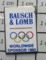 712A/B Pin's Pins / Beau Et Rare / JEUX OLYMPIQUES / BOSCH & LOMB WORLDWIDE SPONSOR 1992 - Olympic Games