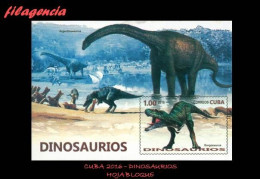 CUBA MINT. 2016-26 DINOSAURIOS. FAUNA PREHISTÓRICA. HOJA BLOQUE - Neufs