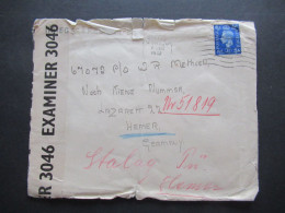 GB 1942 POW Kriegsgefangenenpost Mit Zensurstreifen Opened By Examiner 3046 Stafford - Hemer Lazarett Stalag - Covers & Documents