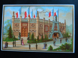 CHROMO EXPOSITION UNIVERSELLE DE PARIS 1878   ( 12  X   8,2 Cms)  PAVILLON DE L'INDUSTRIE ? - Artis Historia