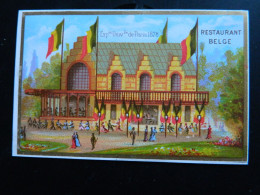 CHROMO EXPOSITION UNIVERSELLE DE PARIS 1878   ( 12  X   8,2 Cms)  RESTAURANT BELGE - Artis Historia