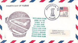 USA 1986 Space Cover SHUTTLE Mision STS - 61C HOUSTON - Lettres & Documents