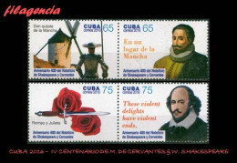 CUBA MINT. 2016-43 IV CENTENARIO DE WILLIAM SHAKESPEARE & MIGUEL DE CERVANTES - Unused Stamps