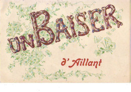 Un Baiser D'AILLANT (carte à Paillettes) - Aillant Sur Tholon