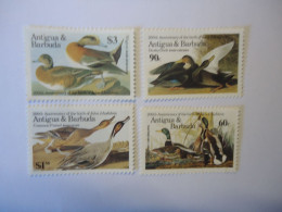 ANTIGUA  & BARBUDA  MNH  STAMPS SET OF 4 AUDUBON  1986  DUCKS - Canards