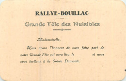 RALLYE-BOUILLAC . GRANDE FETES DES NUISIBLES .  - Autres & Non Classés