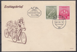 DDR Germany 1956 ⁕ Peace Event Warsaw-Berlin-Prague Mi.521-522 Ersttagsbrief ⁕ FDC Cover - 1950-1970