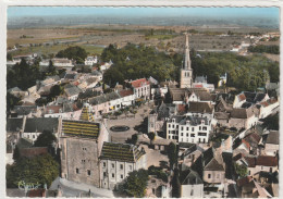 MEURSAULT -vue Aérienne Sur La Place - 105x150 - Dentelée Glacée - Ed.CIM N° Cc 234-30 A Timbrée 1967 -belle Flamme - Meursault