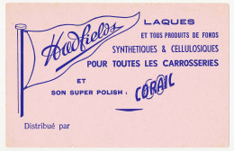 Buvard 21 X 13.5  HADFIELDS Laques Et Produits De Fond Synthétiques Et Cellulosiques Pour Carrosseries Polish Corail - Automobil