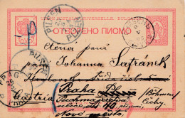 Bulgarien 1895: Ganzsache Sliven Nach Pilsen/Prag - Sonstige & Ohne Zuordnung