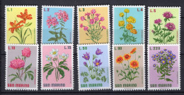 Y7334 - SAN MARINO Ss N°836/45 - SAINT-MARIN Yv N°791/800 ** FLEURS - Nuevos