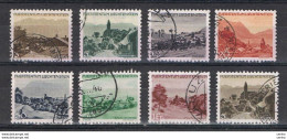 LIECHTENSTEIN:  1944/49  PAESAGGI  -  8  VAL. US.  -  YV/TELL. 199//246 - Gebruikt