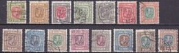 IS009 – ISLANDE – ICELAND – 1907/08 – KINGS CHRISTIAN IX & FREDERIK VII - SG # 81/95 USED 640 € - Gebruikt