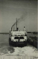 Reproduction - Lr "Shepperton Ferry", Accostage à Boulogne-sur-Mer En Remplacement Du "Lord Warden", Avarié, Août 1956 - Bateaux