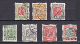 IS010 – ISLANDE – ICELAND – 1907-08 – KINGS CHRISTIAN IX & FREDERIK VII – SC # 71/7 USED 13 € - Used Stamps
