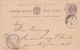 Brief Kaart - Reddersburg - 1898 - Stato Libero Dell'Orange (1868-1909)