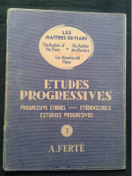 ARMAND FERTE ETUDES PROGRESSIVES VOLUME 3 POUR PIANO PARTITION MUSIQUE - Keyboard Instruments