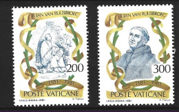 VATICAN. N°713-4 De 1981. Bienheureux Jan Van Ruusbroec. - Cristianismo