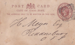 Post Card - 1885 - Kap Der Guten Hoffnung (1853-1904)