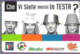 TELECOM - CHE VI SIETE MESSI IN TESTA?-  USATA -  LIRE 5000 - GOLDEN  1198 - Public Practical Advertising