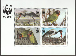 Zambia 1996, Postfris MNH, WWF, Birds - Zambie (1965-...)