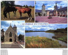 CP Réf : H739) LE PERRAY-EN-YVELINES (Yvelines 78) L'Église-Saint-Éloi - La Mairie - Étang Du Perray Multi Vues - Le Perray En Yvelines