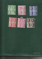 ///   FRANCE ///     Ensemble De Blocs De 4   Ceres  Timbres * Et ** - 1945-47 Ceres De Mazelin