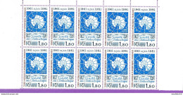 TAAF; 1980; Bloc De 10  TP N° 91 ; " 20ème Anniversaire Du Traité Sur L'Antartique " ;NEUFS**;MNH - Colecciones & Series