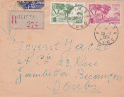 From Togo To France - 1954 - Covers & Documents