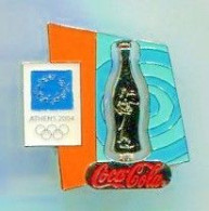 PIN'S DE LUXE TRES RARE > LA BOUTEILLE COCA COLA TOURNE SUR ELLE-MÊME -TRES BON ETAT -REF-PIN'S COCA & J.O.695-695A - Coca-Cola