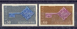 Andorra -Franc 1968 Europa. Y=188-89 E=208-09 - 1968