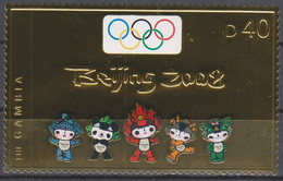 Olympics 2008 - Mascot - GAMBIA - Stamp Gold MNH - Verano 2008: Pékin