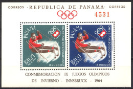 Olympia 1964: Panama  Bl **, Perf. - Hiver 1964: Innsbruck